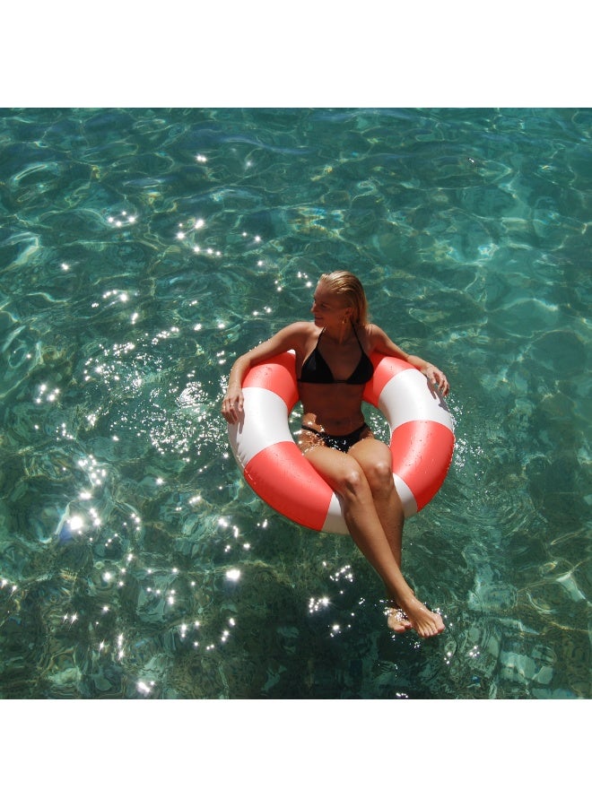 Sunnylife Slim Tube Pool Ring Pool Party Tomato – Fun Inflatable Pool Ring for Kids, Lightweight and Safe Floating Toy for Backyard, Pool, and Summer Adventures - Image 4